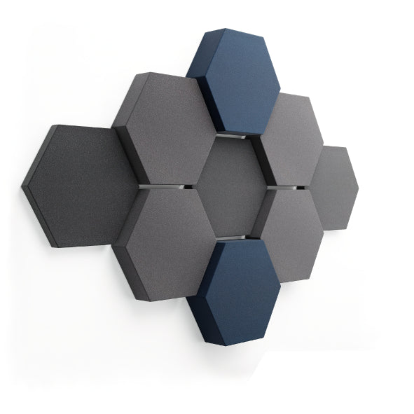 fennext schallabsorber hexagon velvet dark deepblue