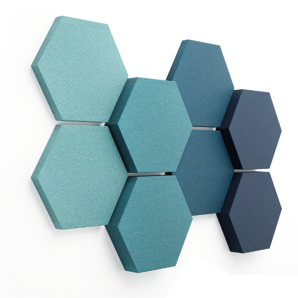 fennext schallabsorber hexagon velvet ocean shades